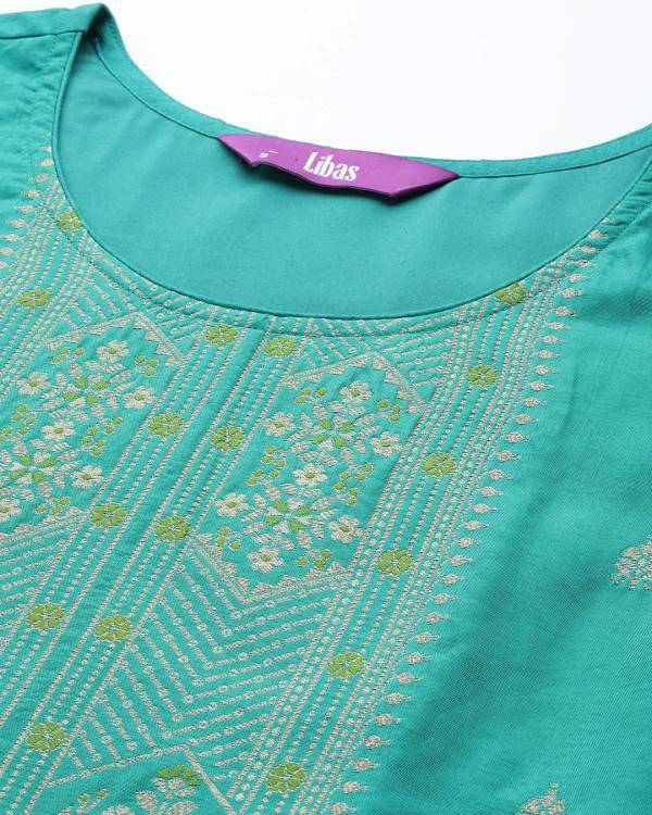 Women Silk Blend Kurta Sharara Set-KYAMSTORE
