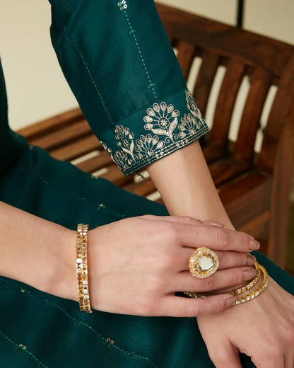 Women Muslin Kurta Pant Dupatta Set-KYAMSTORE