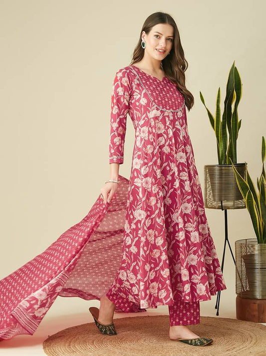 Women Pure Cotton Kurta Pant Dupatta Set | Delivery: 7 to 12 business days | Limited stocks available | Hurry before Sold Out