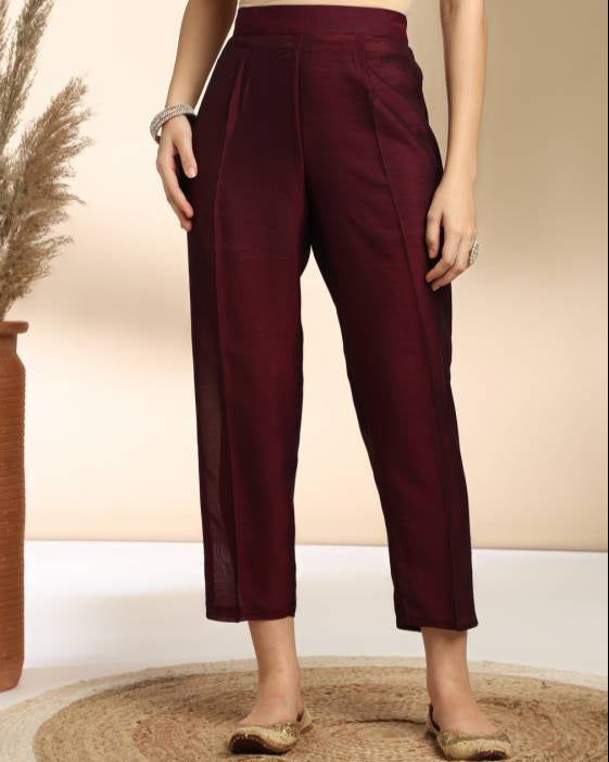 Women Silk Blend Kurta Pant Dupatta Set-KYAMSTORE