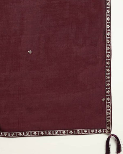 Women Silk Blend Kurta Pant Dupatta Set-KYAMSTORE