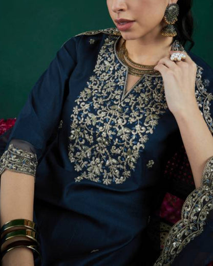 Women Viscose Rayon Kurta Pant Dupatta Set-KYAMSTORE