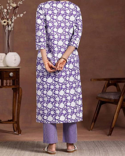 Women Viscose Rayon Kurta Palazzo Set-KYAMSTORE