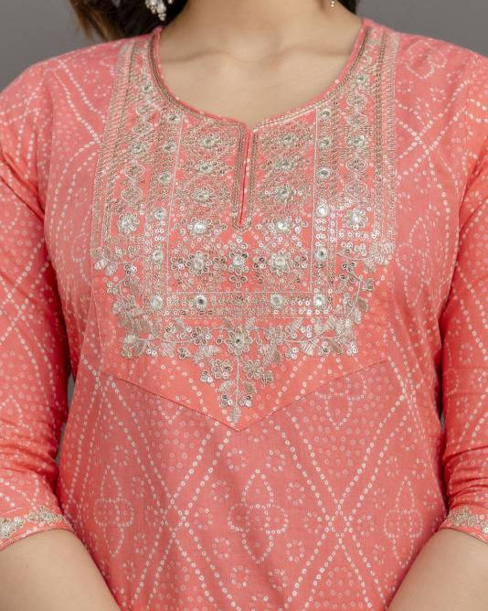 Women Pure Cotton Kurta Pant Dupatta Set-KYAMSTORE