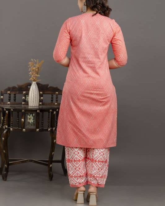Women Pure Cotton Kurta Pant Dupatta Set-KYAMSTORE