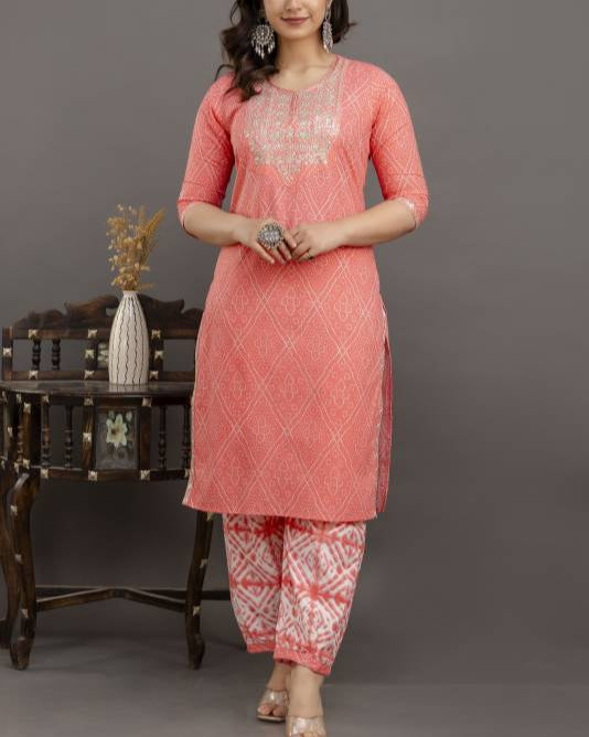 Women Pure Cotton Kurta Pant Dupatta Set-KYAMSTORE