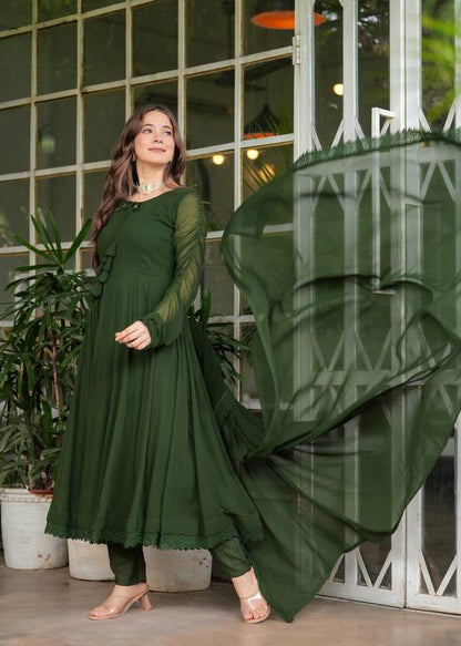 Women Georgette Ethnic Top Palazzo Dupatta Set | Delivery: 10 to 12 business days | Limited stocks available