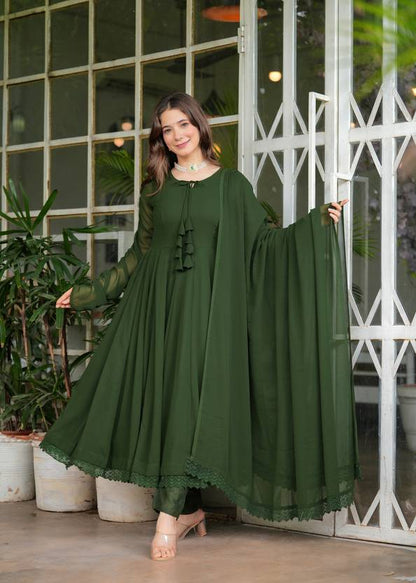 Women Georgette Ethnic Top Palazzo Dupatta Set | Delivery: 10 to 12 business days | Limited stocks available