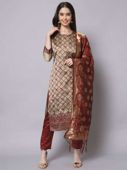 Women Cotton Silk Kurta Pant Set
