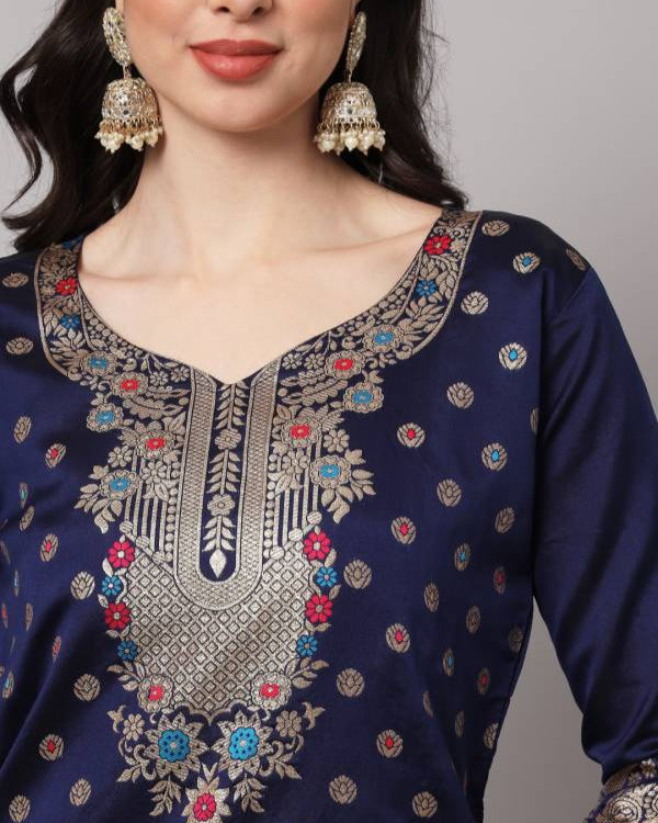 Women Cotton Silk Kurta Pant Dupatta Set-KYAMSTORE