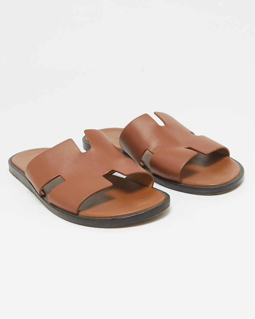 Men's Casual Comfortable Lightweight Fashion Genuine Leather Slippers | Brown-KYAMSTORE