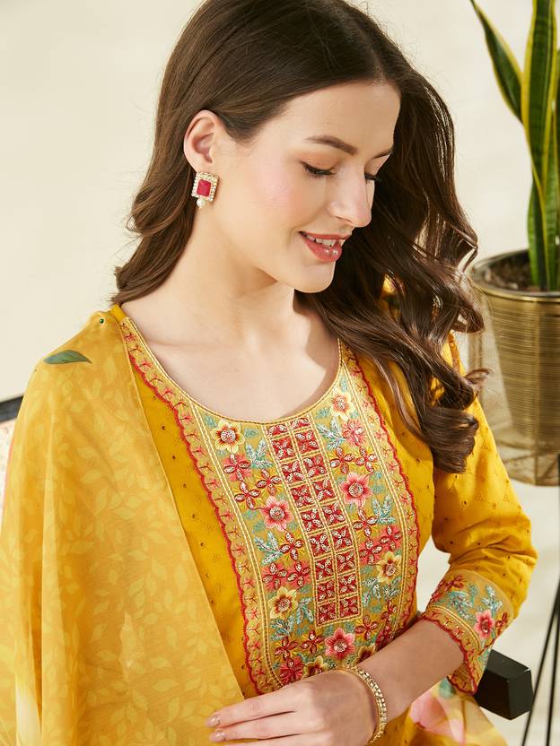 Women Pure Cotton Kurta Pant Dupatta Set | Delivery: 7 to 12 business days | Limited stocks available | Hurry before Sold Out