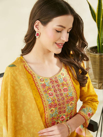 Women Pure Cotton Kurta Pant Dupatta Set | Delivery: 7 to 12 business days | Limited stocks available | Hurry before Sold Out