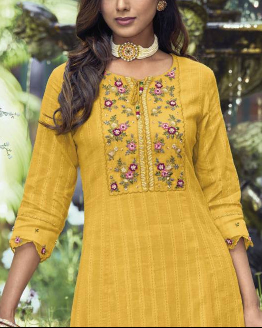 Women Pure Cotton Kurta Pant Dupatta Set-KYAMSTORE