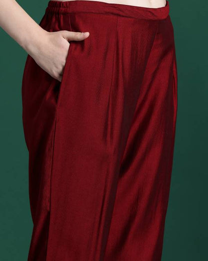 Women Viscose Rayon Kurta Pant Dupatta Set-KYAMSTORE