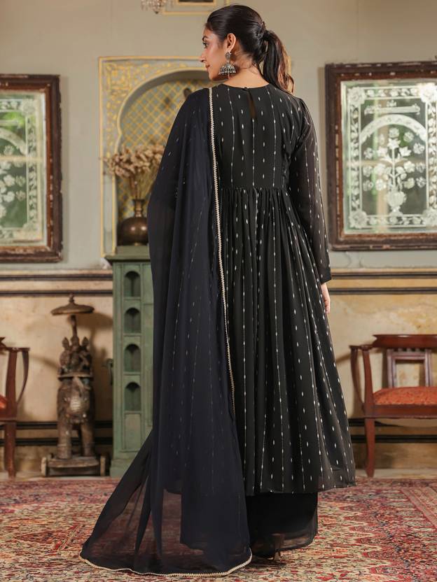 Women Georgette Kurta Palazzo Dupatta Set | Delivery: 10 to 12 business days | Limited stocks available