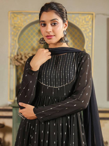 Women Georgette Kurta Palazzo Dupatta Set | Delivery: 10 to 12 business days | Limited stocks available