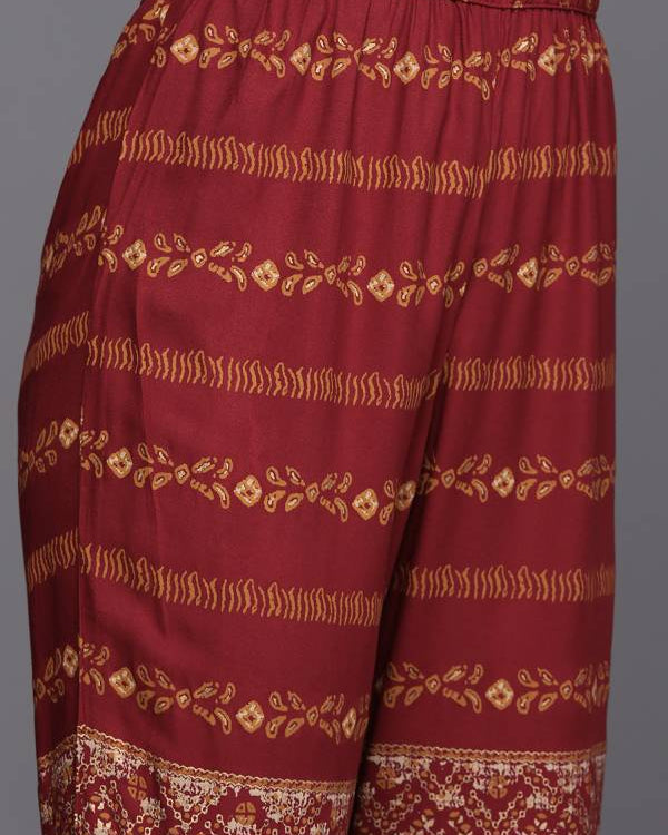 Women Viscose Rayon Kurta Sharara Dupatta Set-KYAMSTORE