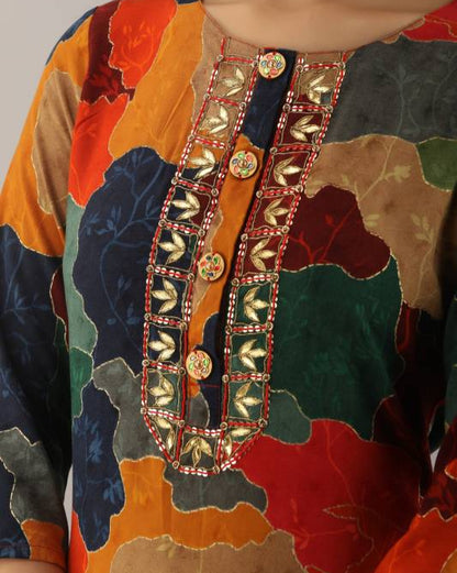 Women Viscose Rayon Kurta Palazzo Set-KYAMSTORE