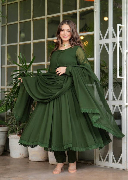 Women Georgette Ethnic Top Palazzo Dupatta Set | Delivery: 10 to 12 business days | Limited stocks available