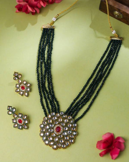 Alloy Gold-plated Gold Jewel Set  (Pack of 1)-KYAMSTORE