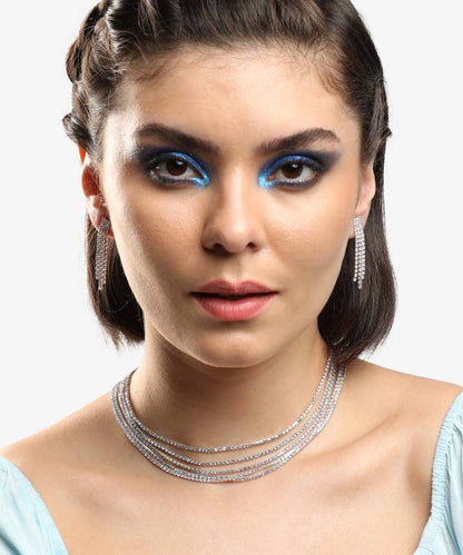 Alloy Silver Silver Jewel Set  (Pack of 3)-KYAMSTORE