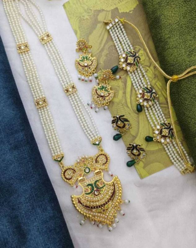 Alloy Gold-plated Multicolor Jewel Set  (Pack of 1)-KYAMSTORE