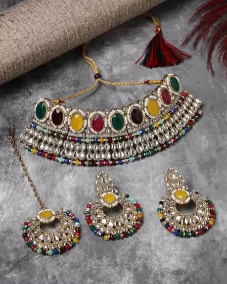 Alloy Gold-plated Multicolor Jewel Set-KYAMSTORE