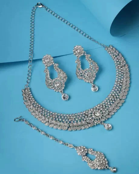 Alloy Copper Silver Jewel Set-KYAMSTORE