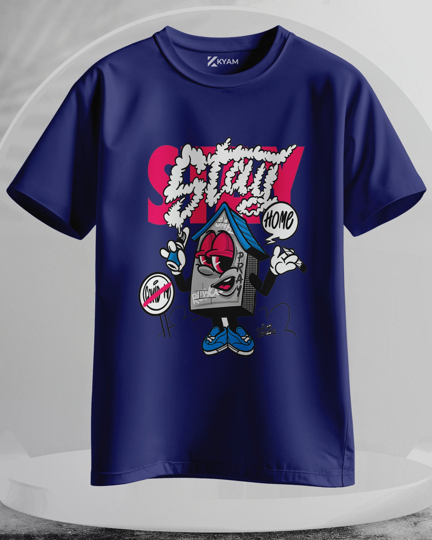 Stay Home - Men Stylish Printed T-Shirts – (Regular)