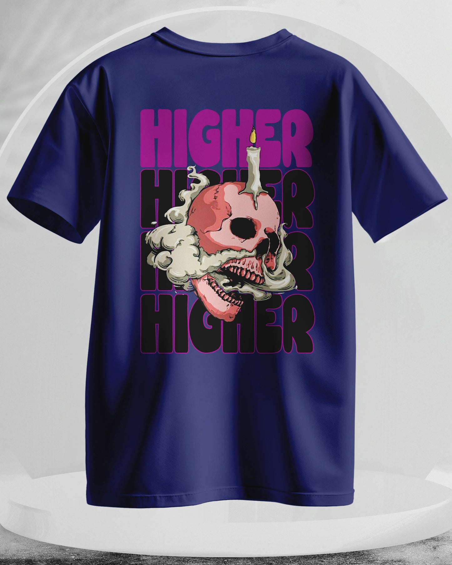 Higher - Men Stylish Back Printed T-Shirts – (Regular)