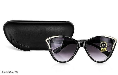 Women Black Plastic Cateye, UV Protected Sunglasses