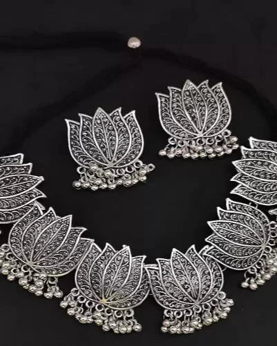 Oxidised Silver Silver Silver Jewel Set-KYAMSTORE