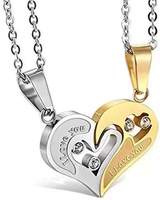 Valentine’s Special His & Hers Love Heart Pendant Necklace-KYAMSTORE