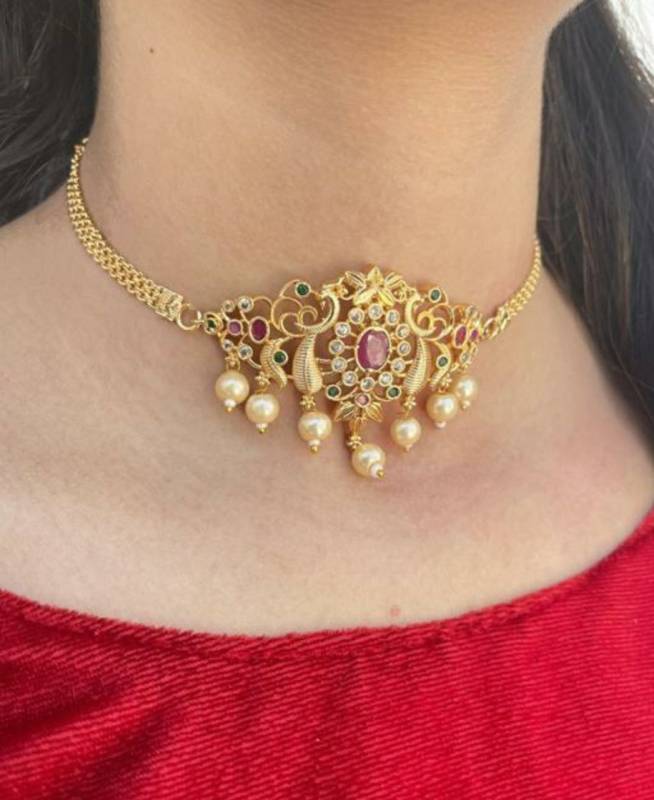 Brass Gold-plated Gold Jewel Set  (Pack of 1)-KYAMSTORE
