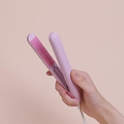 Portable Mini Hair Straightener with Pink Accents | Delivery: 2 to 6 business days | Limited stocks available | Hurry before Sold Out