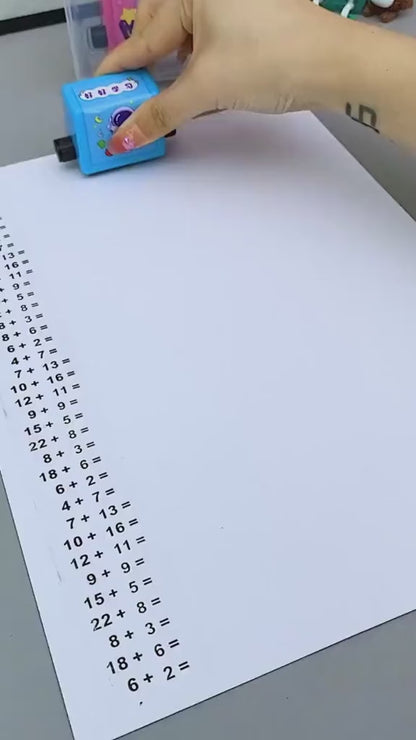 Addition Subtraction 2 in 1 Math Roller Stamps