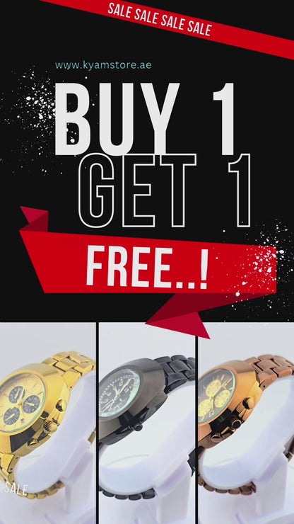 UNIQUE Design Men's 40mm Stainless Steel Premium Watch (Buy 1 get 1 Free)