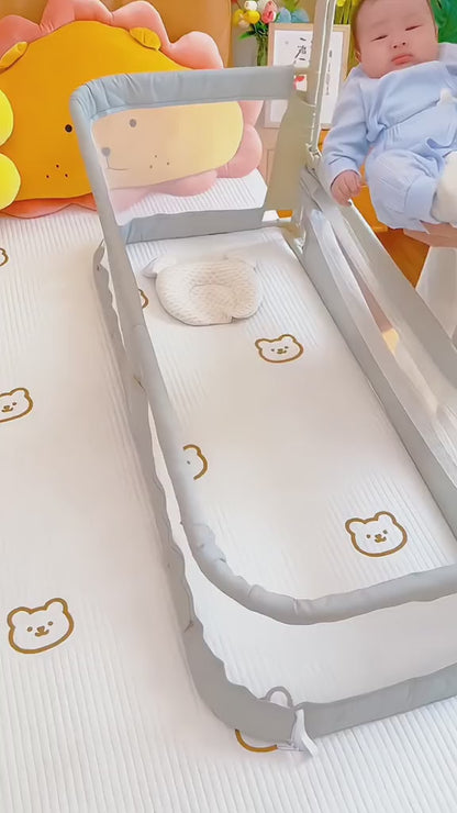Baby Bedside Sleeper, 3 in 1 Folding Portable Crib
