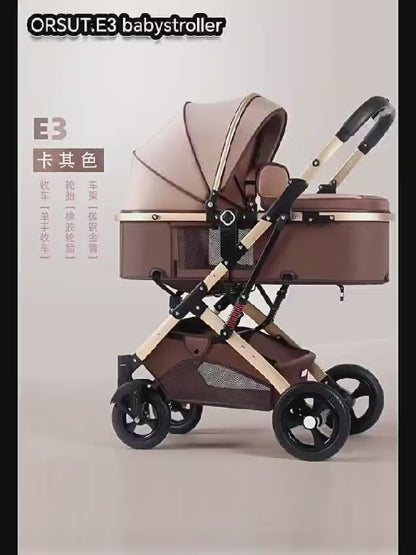 Ultra Lightweight Infant Trolley Stroller | Folding Portable Baby Carriage with Umbrella