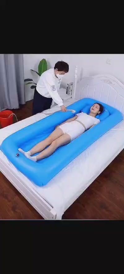 Inflatable Bathtub with Pillow PVC Shower Bathtub Easy to Drain for Home SPA