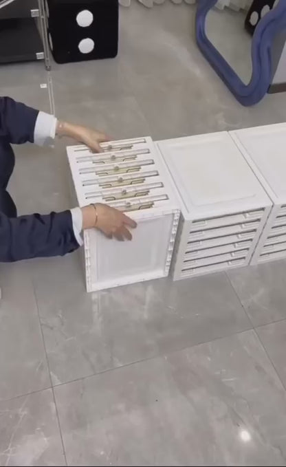 مكعبات تخزين أحذية قابلة للطي بستة طبقات 
