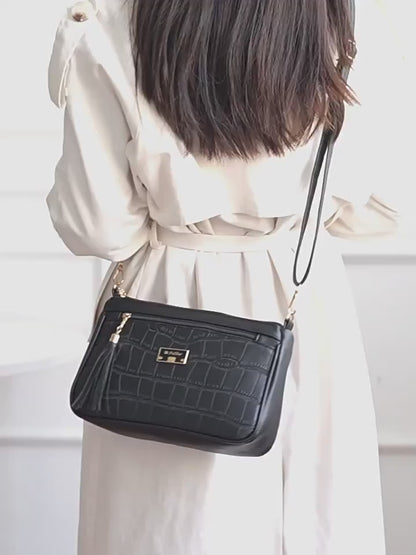 Women's Fashion Crocodile Pattern Faux Leather Shoulder Bag | Delivery: 7 to 10 business days | Limited stocks available | Hurry before Sold Out