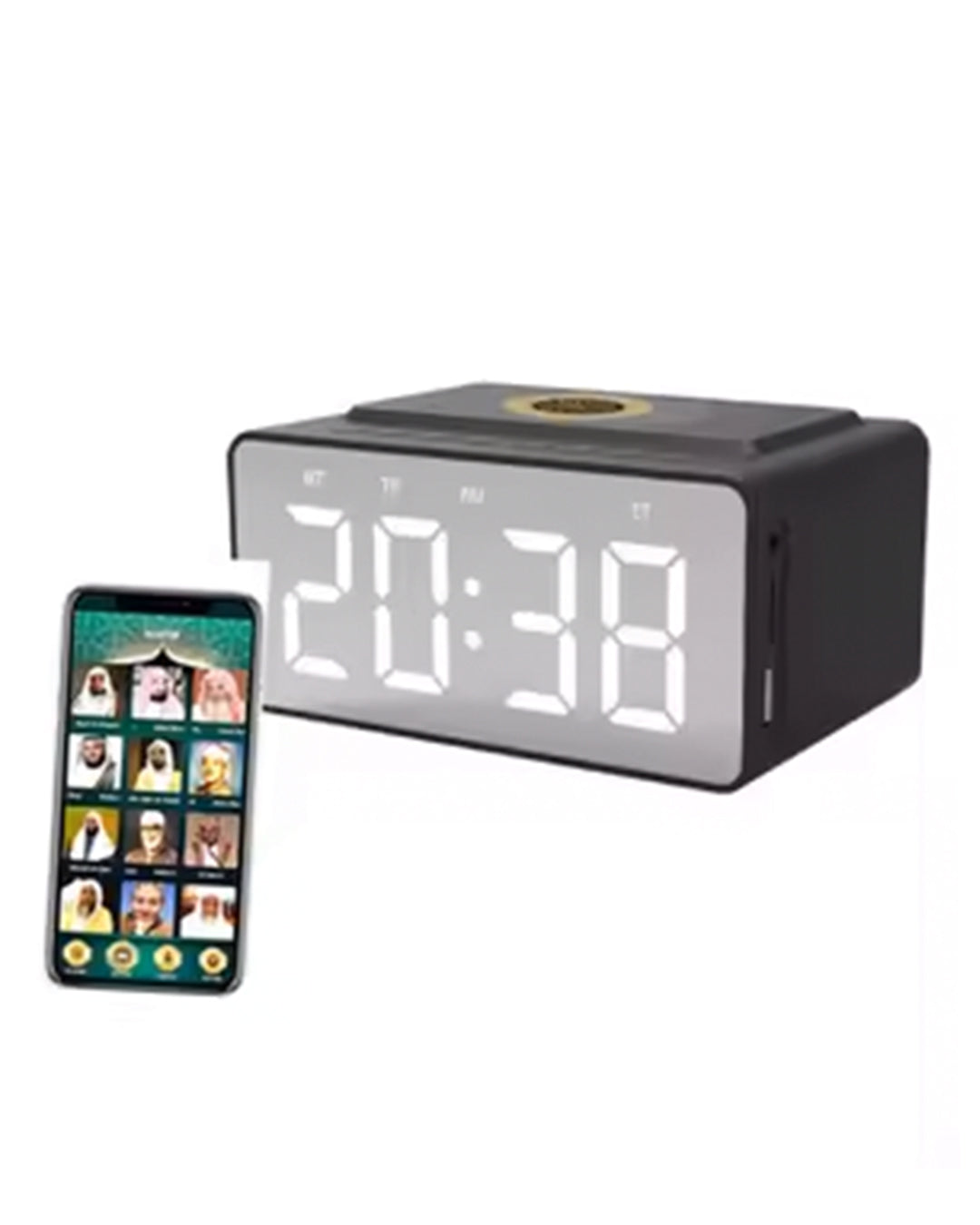 Quran Speaker With Azan Clock Alarm Clock Radio With Bluetooth Speaker-KYAMSTORE