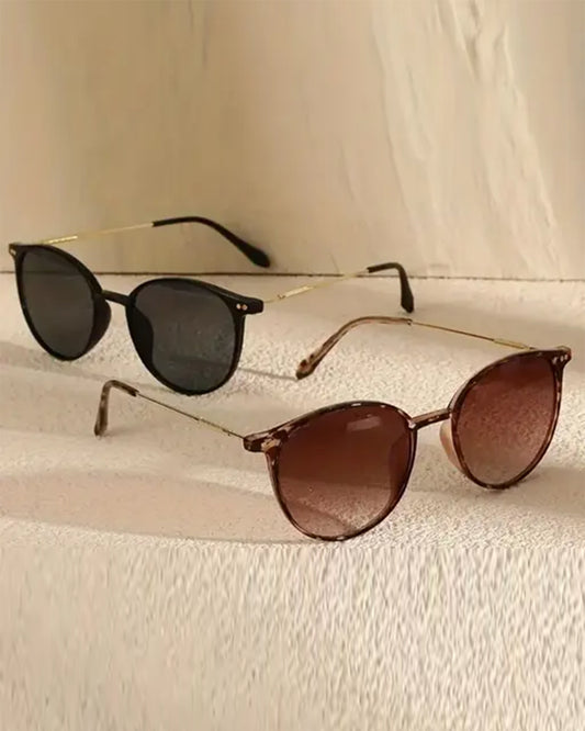 Classic Black Square UV Protected Stylish Unisex Sunglasses Combo