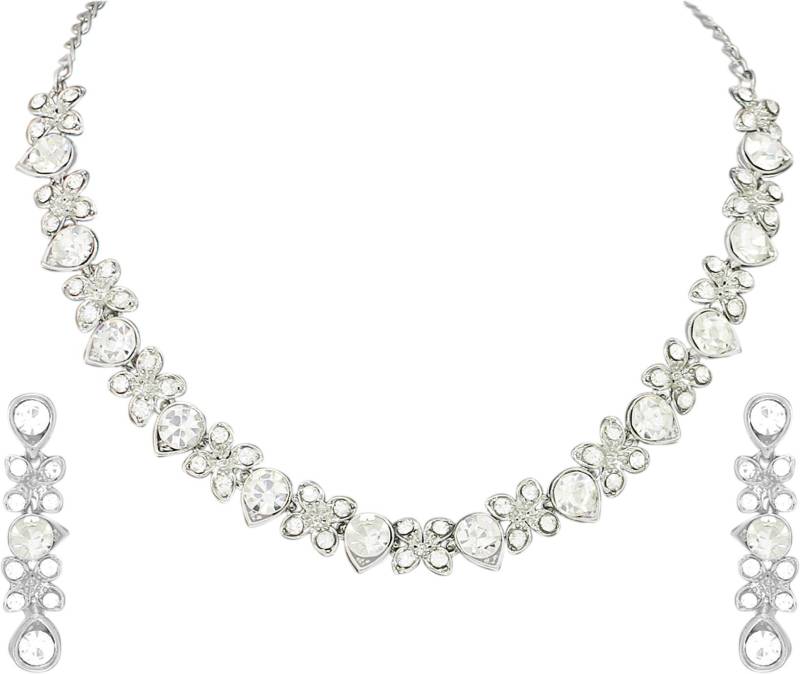 Alloy Rhodium Silver Jewel Set  (Pack of 1)-KYAMSTORE