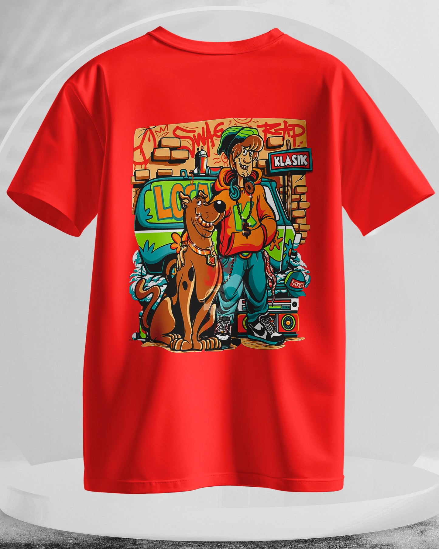 Scooby-Doo - Men Stylish Back Printed T-Shirts – (Regular)