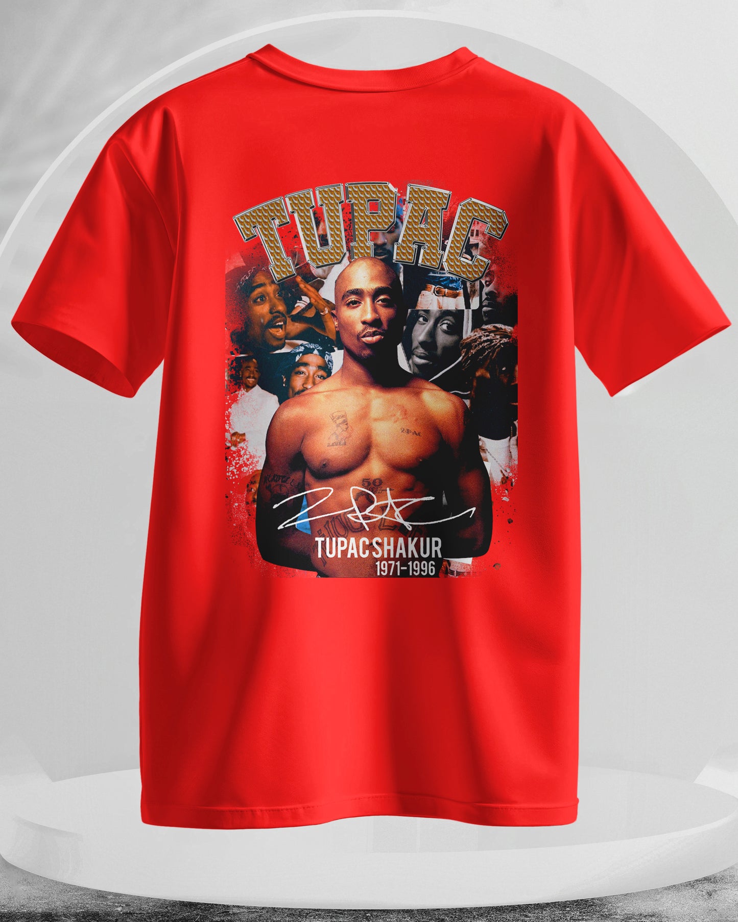 Tupac Shakur - Men Stylish Back Printed T-Shirts – (Regular)