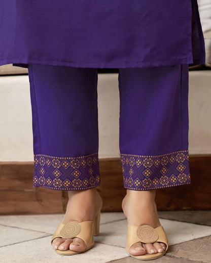 Women Cotton Blend Kurta Pant Dupatta Set-KYAMSTORE