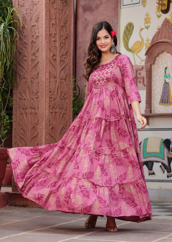 Women Gown Multicolor Dress-KYAMSTORE